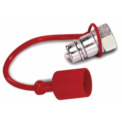 Tappo parapolvere di colore rosso per innesti rapidi maschio da M1/4"