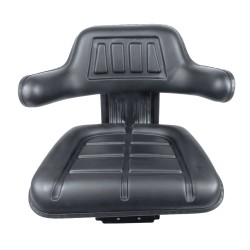 Sedile avvolgente con molleggio in sky nero larghezza 590mm