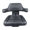 Sedile avvolgente con molleggio in sky nero larghezza 590mm