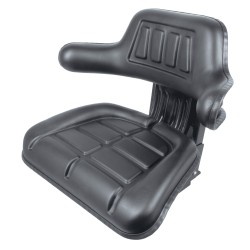 Sedile avvolgente con molleggio in sky nero larghezza 590mm