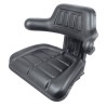 Sedile avvolgente con molleggio in sky nero larghezza 590mm