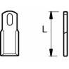 Coltello trincia dritto lunghezza 82mm adattabile