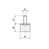 Piede maschio 30x15 M8x23