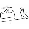 Mazza trincia lunghezza 77mm larghezza 78mm attacco 13mm con foro Ã˜ 16,5mm adattabile a Dragone