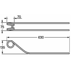 Dente giroandanatore adattabile Krone filo 9,5