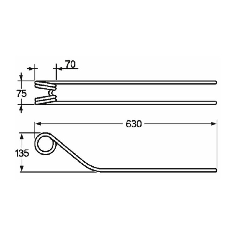 Dente giroandanatore adattabile Krone filo 9,5