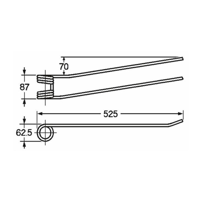 Dente giroandanatore adattabile Stoll 0606811 filo 8,5