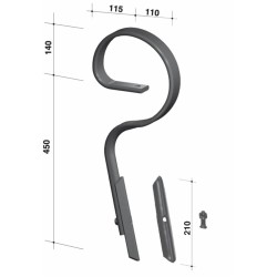 Molla flex Jackpot con vomere 45x12mm adattabile Kongskilde