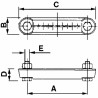 Indicatore di livello con termometro in plastica interasse 76mm filetti M10