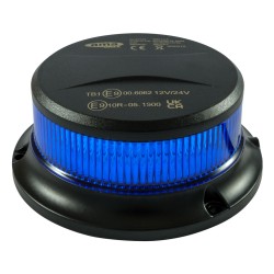 Lampeggiante a led blu 12-24V base magnetica