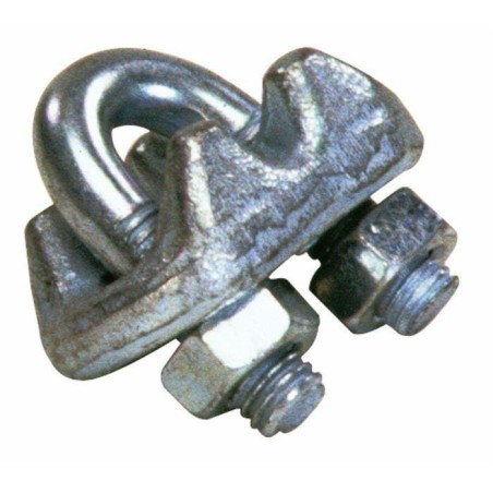 Morsetto a cavallotto zincato con base in ghisa Ã˜ 14mm