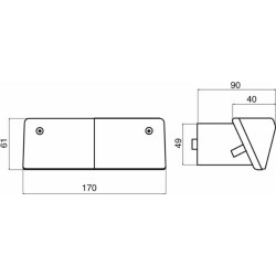 Fanale direzione e posizione sx 165x60mm