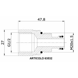 Bussola carry-over per distributore 3/8"