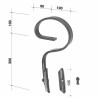 Molla flex diritta con vomere 32x10mm