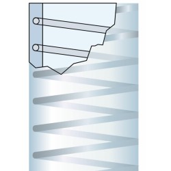 Tubo con spirale in acciaio Ã¸ 35