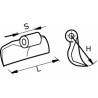 Mazza trincia larghezza 100mm lunghezza 98mm attacco 75mm con foro Ã˜ 18,5mm adattabile a Dragone