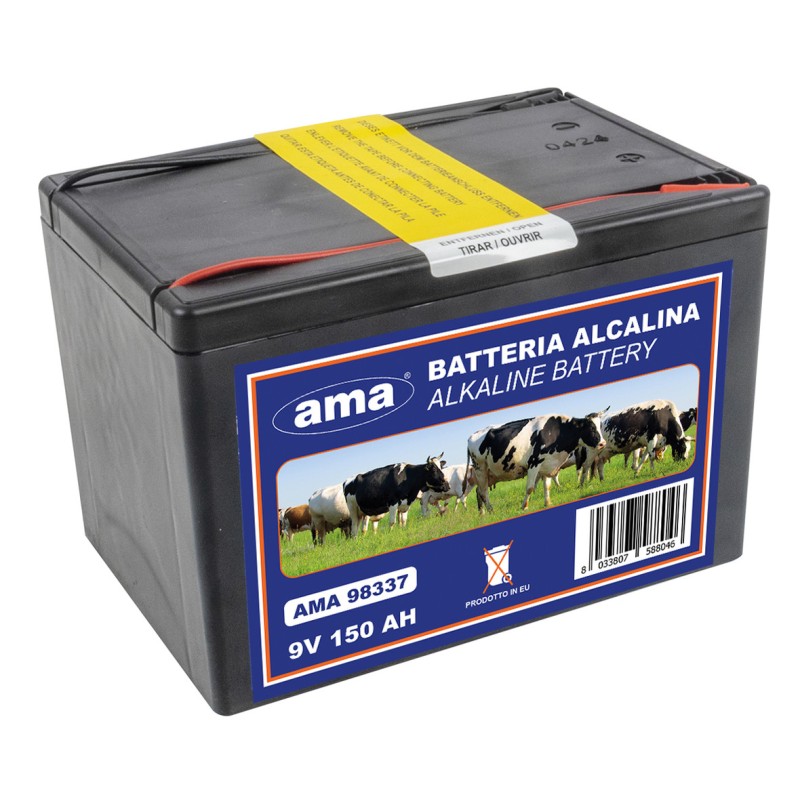 Batteria alcalina per recinti elettrici 9V 150Ah