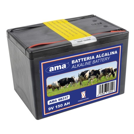 Batteria alcalina per recinti elettrici 9V 150Ah