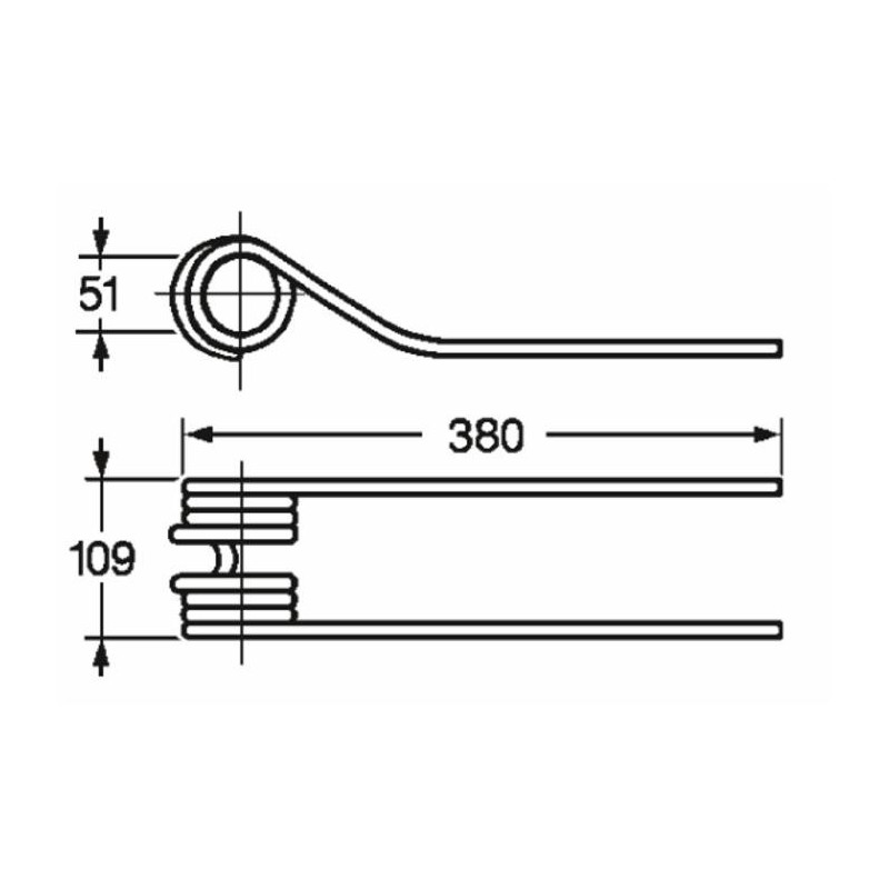Dente girello adattabile Fahr 16502744 06565574 e Morra 575020 filo 10