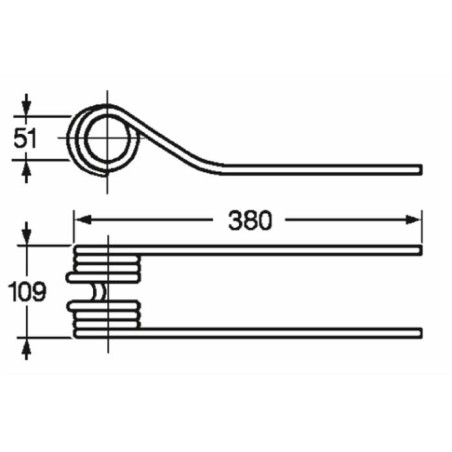 Dente girello adattabile Fahr 16502744 06565574 e Morra 575020 filo 10
