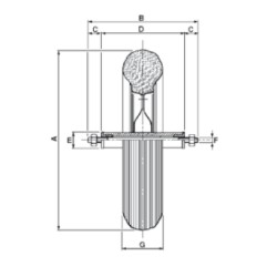 Ruota pneumatica 3,50/8" con cerchio in nylon