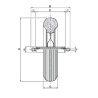 Ruota pneumatica 3,50/8" con cerchio in nylon