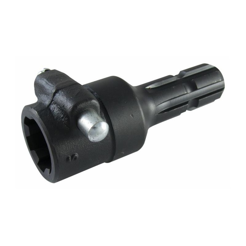 Riduzione per presa di forza con profilo esterno 1" 3/8 e profilo interno 1" 3/4 con pulsante