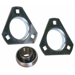 Supporto a flangia triangolare in lamiera stampata SBPFT 205 con cuscinetto Ã˜ 25mm