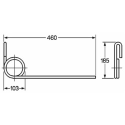 Dente strigliatore adattabile Celli e Gaspardo lunghezza 460 filo 9