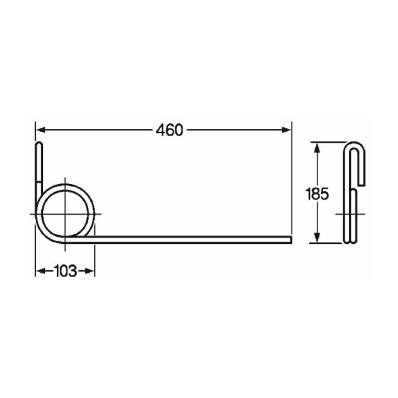 Dente strigliatore adattabile Celli e Gaspardo lunghezza 460 filo 9