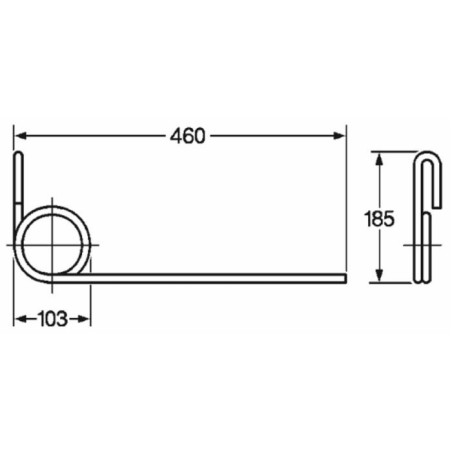 Dente strigliatore adattabile Celli e Gaspardo lunghezza 460 filo 9