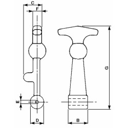 Tirante aggancia cofano medio lunghezza 120mm