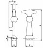Tirante aggancia cofano medio lunghezza 120mm