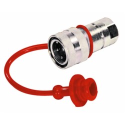 Tappo parapolvere rosso per innesti rapidi femmina da M1/2"