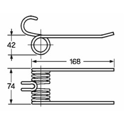 Dente pick-up raccoglitrice filo 6 adattabile Morra 545010