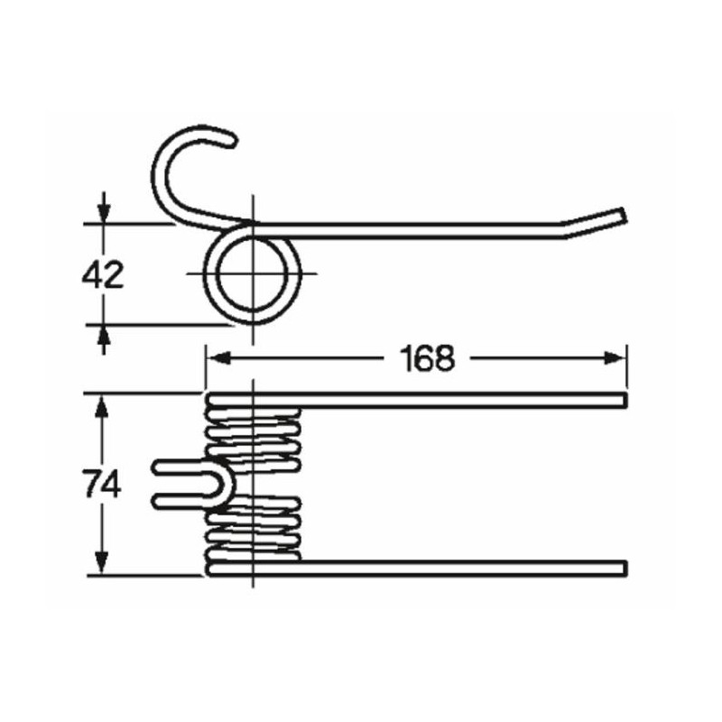 Dente pick-up raccoglitrice filo 6 adattabile Morra 545010