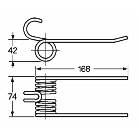 Dente pick-up raccoglitrice filo 6 adattabile Morra 545010