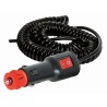 Cavo spiralato con spina accendisigari on/off 3,5m