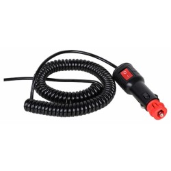 Cavo spiralato con spina accendisigari on/off 3,5m