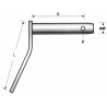 Perno con maniglia Ã¸19 utile=123