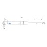 Molla a gas estensione max 300mm corsa 109mm 350 N