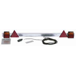 Barra con fanali posteriori LED 12V e lunghezza regolabile 1,18-1,72 metri