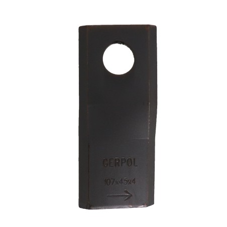 Coltello per falciatrice sx lunghezza 107mm foro Ã˜ 18,2mm