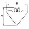 Vomerina triangolare Ama per molla flex da 155x150mm