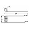 Dente ranghinatore adattabile Repossi a punte piegate filo 5,8