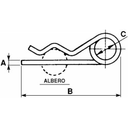 Coppiglia doppio giro Ã¸3x76mm