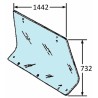 Cristallo posteriore adattabile al riferimento originale Fiat 5129357 per cabina CS 13,17,19,22,23,Confort larga,