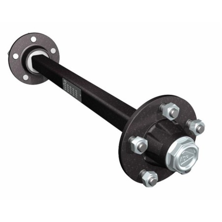 Assale per rimorchio senza freno lunghezza 1m Ã˜40mm 4 fori
