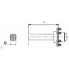 Assale per rimorchio senza freno lunghezza 1m Ã˜40mm 4 fori