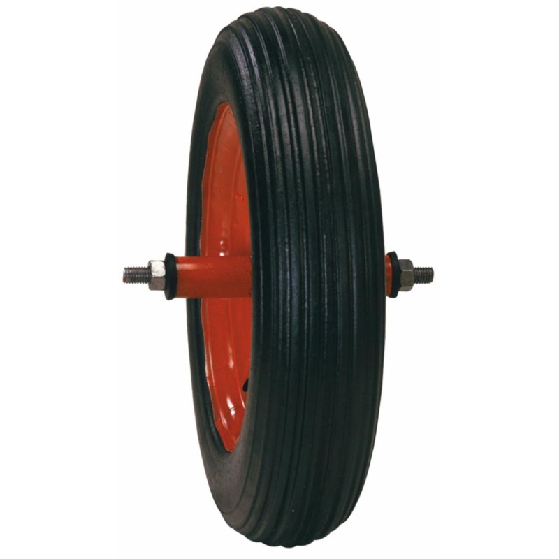 Ruota semipneumatica per carriola nera